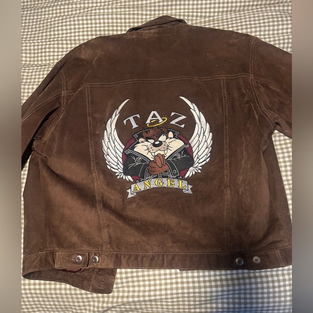 Brown Taz Angel Suede Jacket